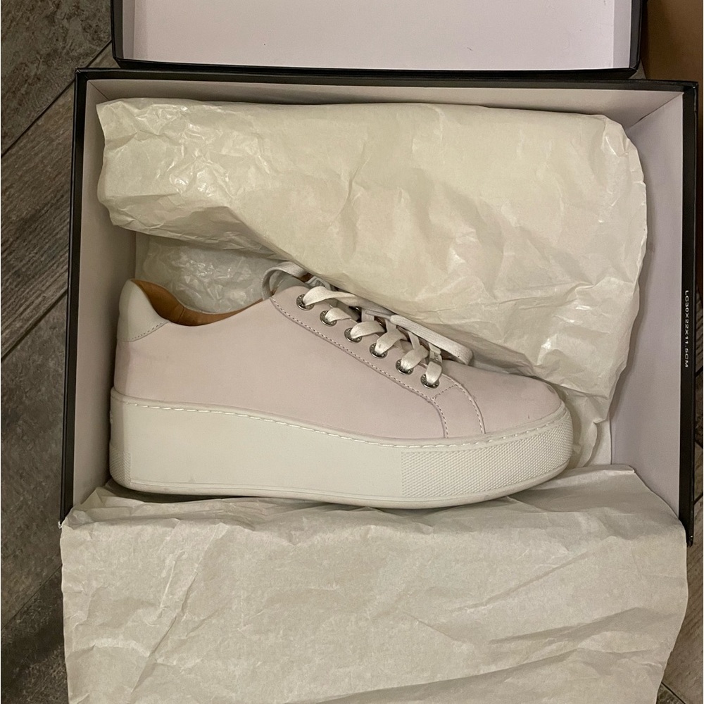 J/Slides MAYA Sneakers - Women’s sz 7M - White Nubuck - Platform